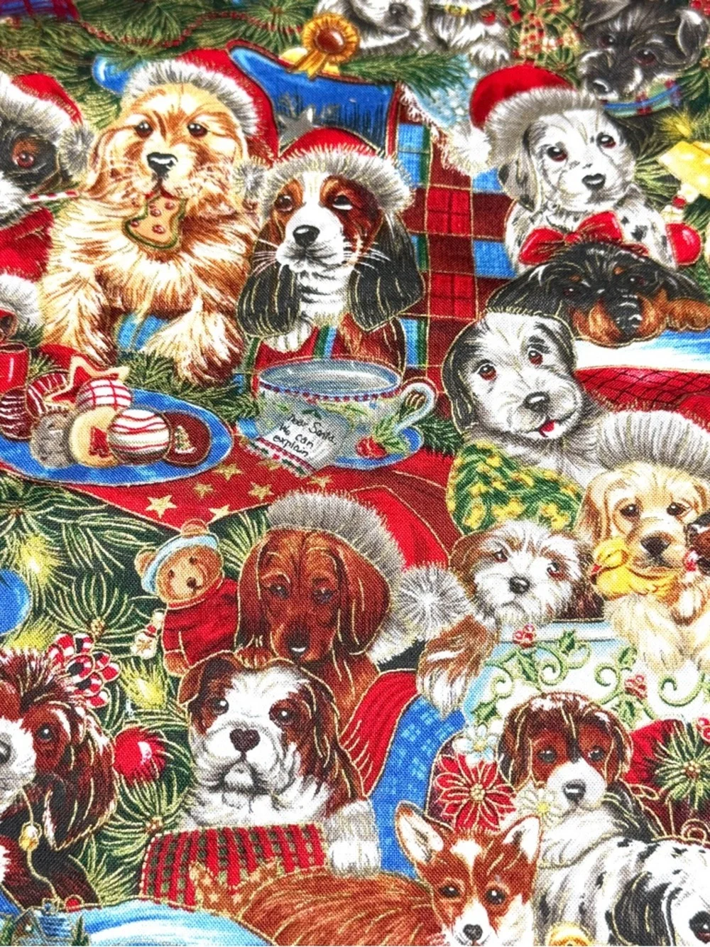 Holiday Puppy Print Dog Stocking - Red & Multi